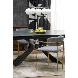 LUCIANO stół rozkładany, blat: niebieski marmur (2p 1szt)