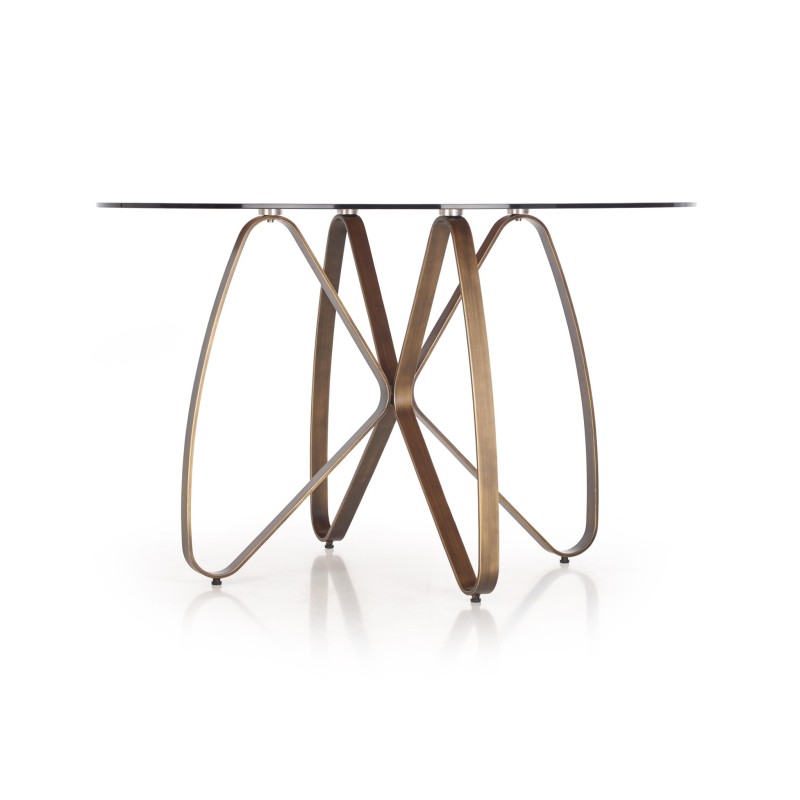 LUNGO stół złoty antyczny / brązowy (2p 1szt)