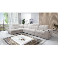 Prisma XI corner sofa with sleeping function and USB port - elegance and comfort