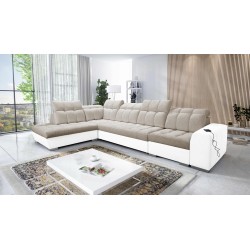 Prisma XI corner sofa with sleeping function and USB port - elegance and comfort