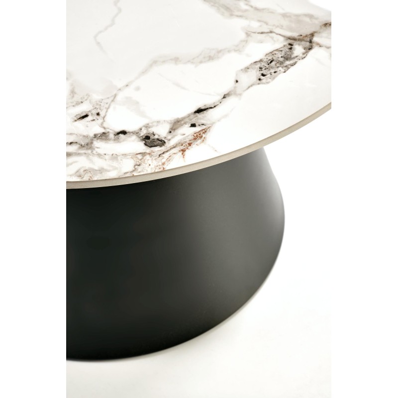 MAGNETA zestaw 2 ław, biały marmur / czarny (2p 1szt)