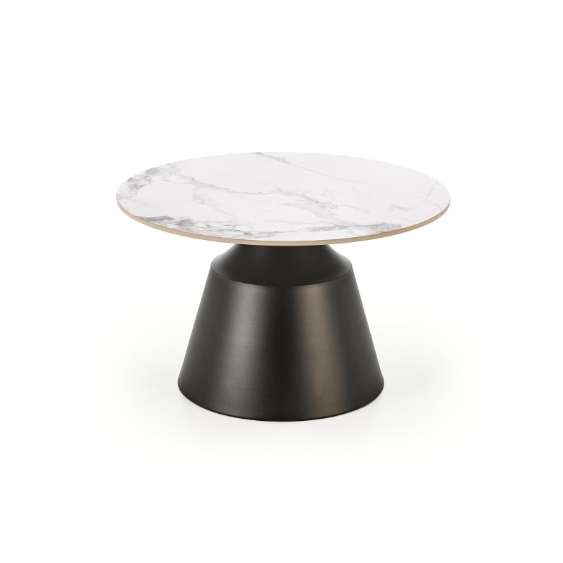 MAGNETA zestaw 2 ław, biały marmur / czarny (2p 1szt)