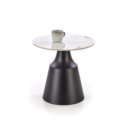 MAGNETA zestaw 2 ław, biały marmur / czarny (2p 1szt)