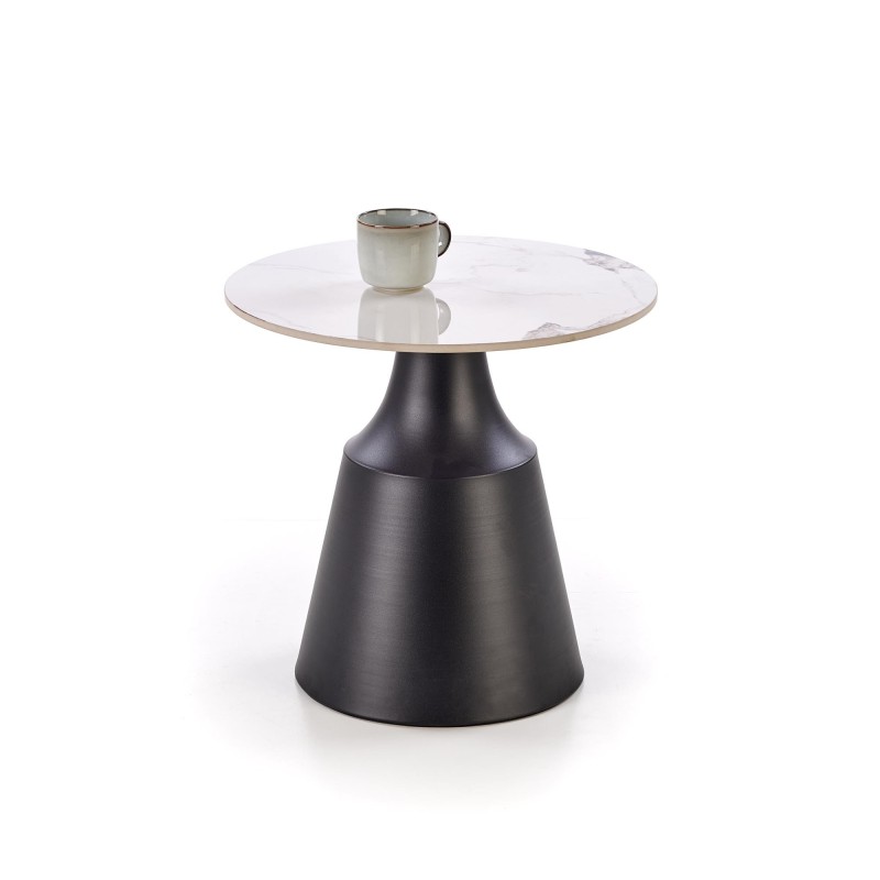 MAGNETA zestaw 2 ław, biały marmur / czarny (2p 1szt)