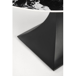 MANUEL stół okrągły, blat - czarny marmur, noga - czarny (2p 1szt)