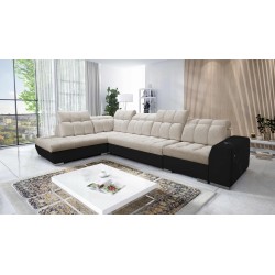Prisma XI corner sofa with sleeping function and USB port - elegance and comfort