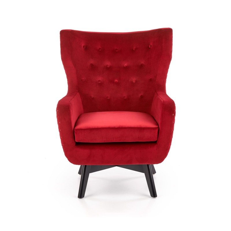 MARVEL fotel wypoczynkowy bordowy / czarny