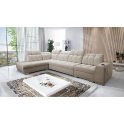 Prisma XI corner sofa with sleeping function and USB port - elegance and comfort