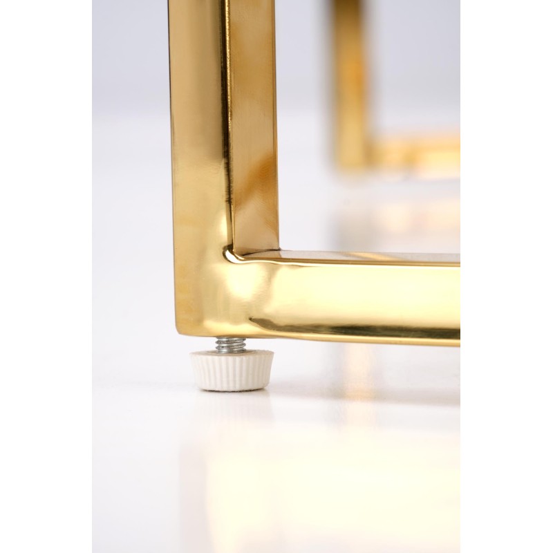 MERCURY 3 zestaw 2 ław, zestaw 2 ław, kolor: biały marmur / złoty (2p 1szt)