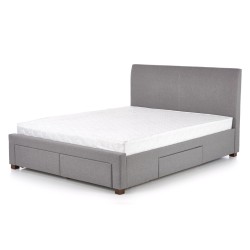 MODENA 140 cm łóżko tapicerowane z szufladami popiel