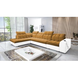 Prisma XI corner sofa with sleeping function and USB port - elegance and comfort