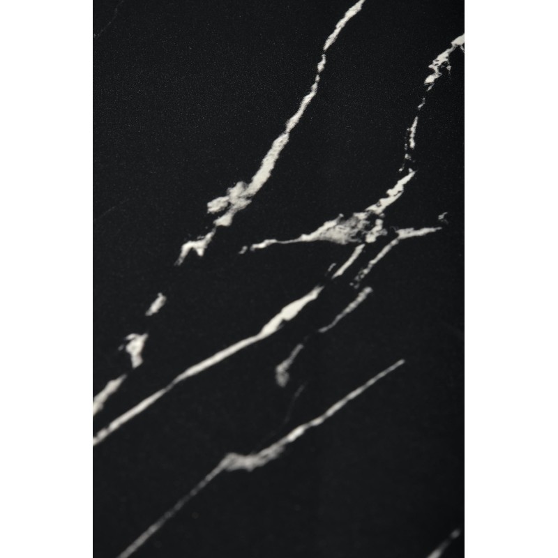 MOLINA stół okrągły, czarny marmur / czarny / złoty (2p 1szt)