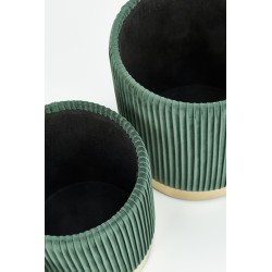 MONTY zestaw 2 puf, ciemny zielony (1p 1kpl)