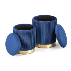 MONTY zestaw 2 puf, granatowy (1p 1kpl)