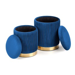 MONTY zestaw 2 puf, granatowy (1p 1kpl)