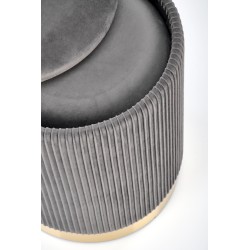 MONTY zestaw 2 puf, popielaty (1p 1kpl)