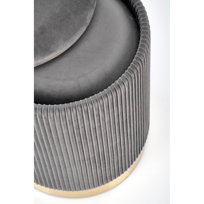 MONTY zestaw 2 puf, popielaty (1p 1kpl)