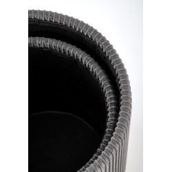 MONTY zestaw 2 puf, popielaty (1p 1kpl)