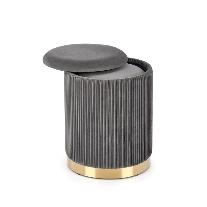 MONTY zestaw 2 puf, popielaty (1p 1kpl)