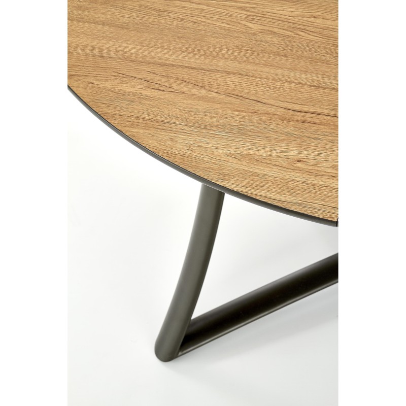 MORETTI stół rozkładany blat - dąb złoty / popielaty, nogi - antracyt (2p 1szt)