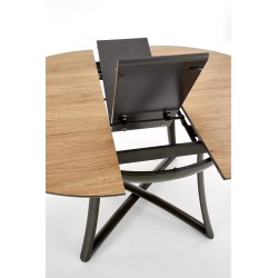 MORETTI stół rozkładany blat - dąb złoty / popielaty, nogi - antracyt (2p 1szt)