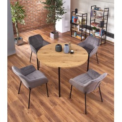 MORGAN stół okragły dąb złoty / czarny (1p 1szt)