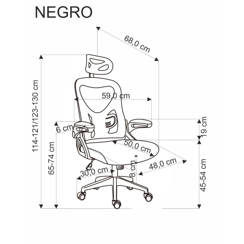 NEGRO fotel gabinetowy czarny (1p 1szt)
