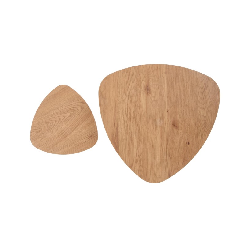 NICEA 2, zestaw 2 ław dąb złoty/czarny (2p 1szt)