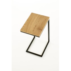 NISA ława stelaż - czarny, blat - dąb złoty