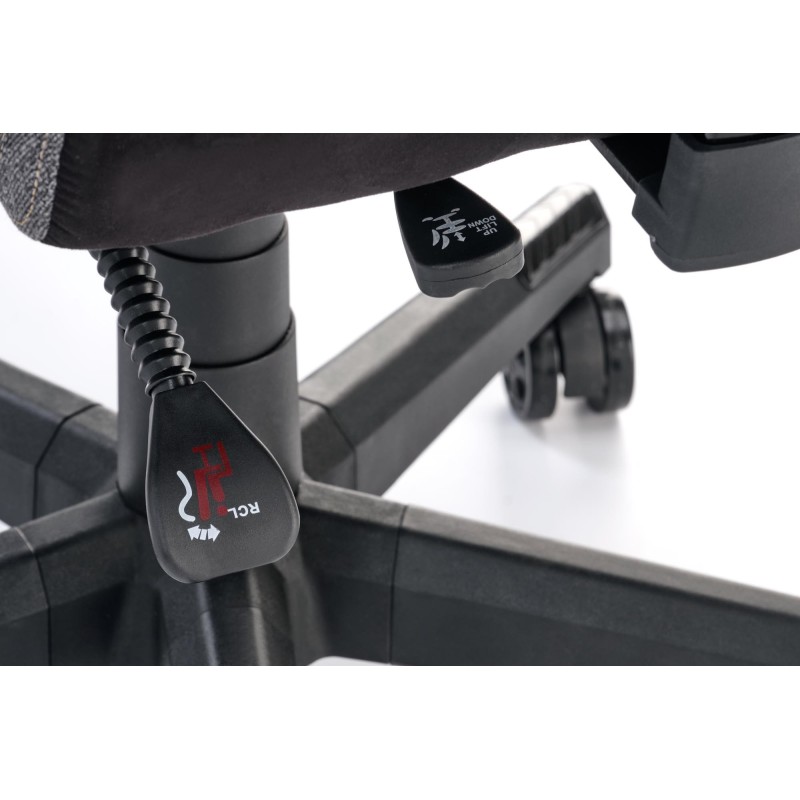 NITRO 2 fotel gabinetowy tkanina, popielaty / czarny (1p 1szt)