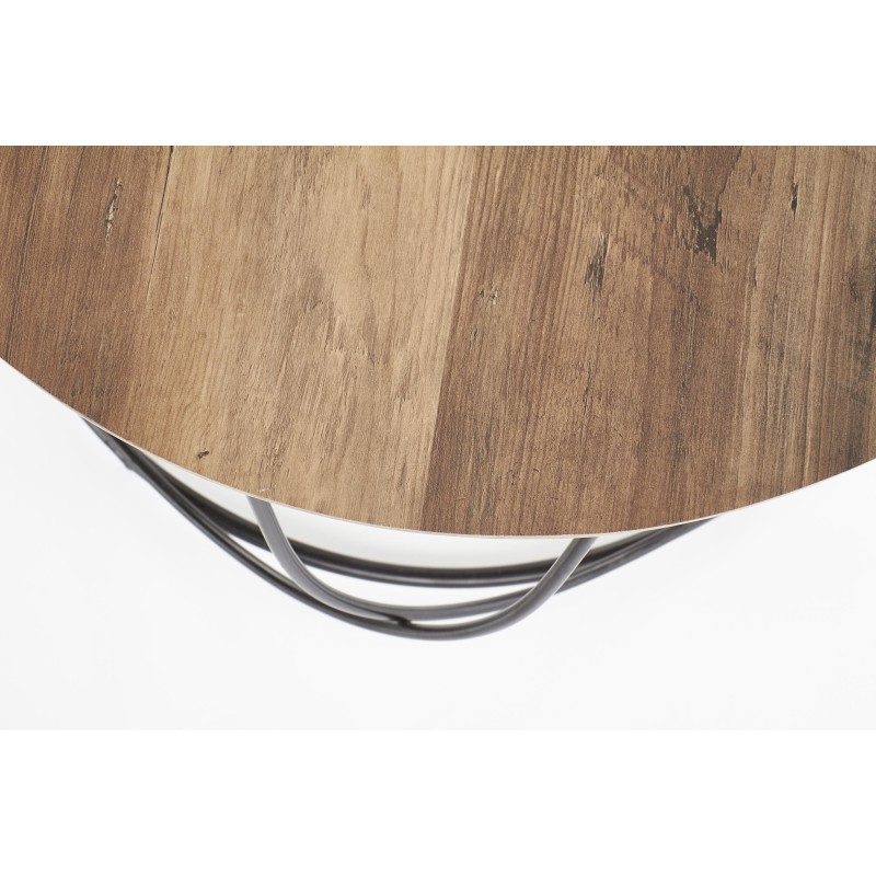 NUBIRA ława stelaż - czarny, blat - orzechowy (1p 1szt)