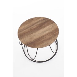 NUBIRA ława stelaż - czarny, blat - orzechowy (1p 1szt)