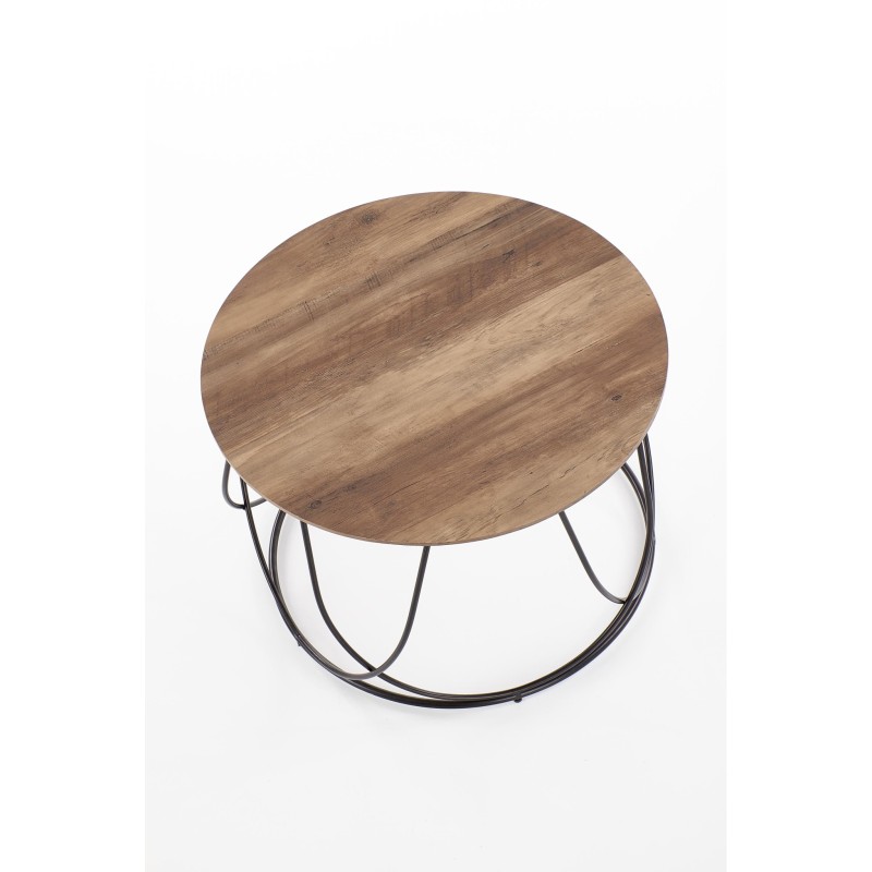 NUBIRA ława stelaż - czarny, blat - orzechowy (1p 1szt)