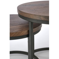 OREO zestaw dwóch ław orzechowy / czarny (1p 1szt)