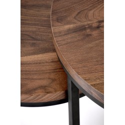 OREO zestaw dwóch ław orzechowy / czarny (1p 1szt)