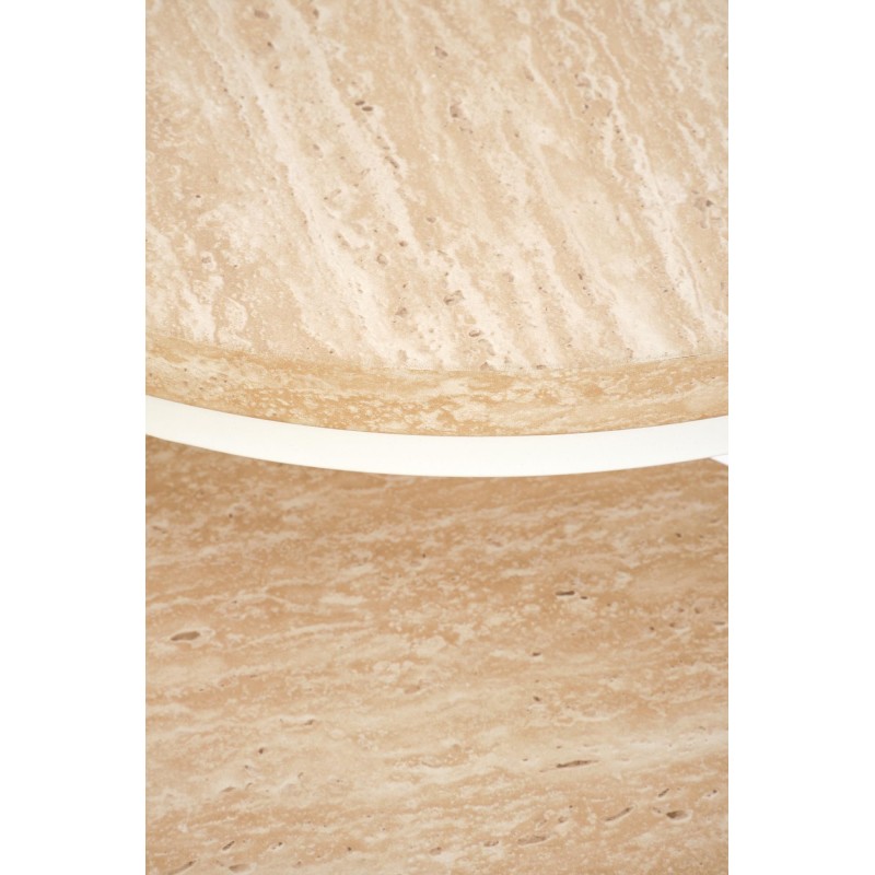 OREO zestaw dwóch ław, trawertyn / biały (1p 1szt)