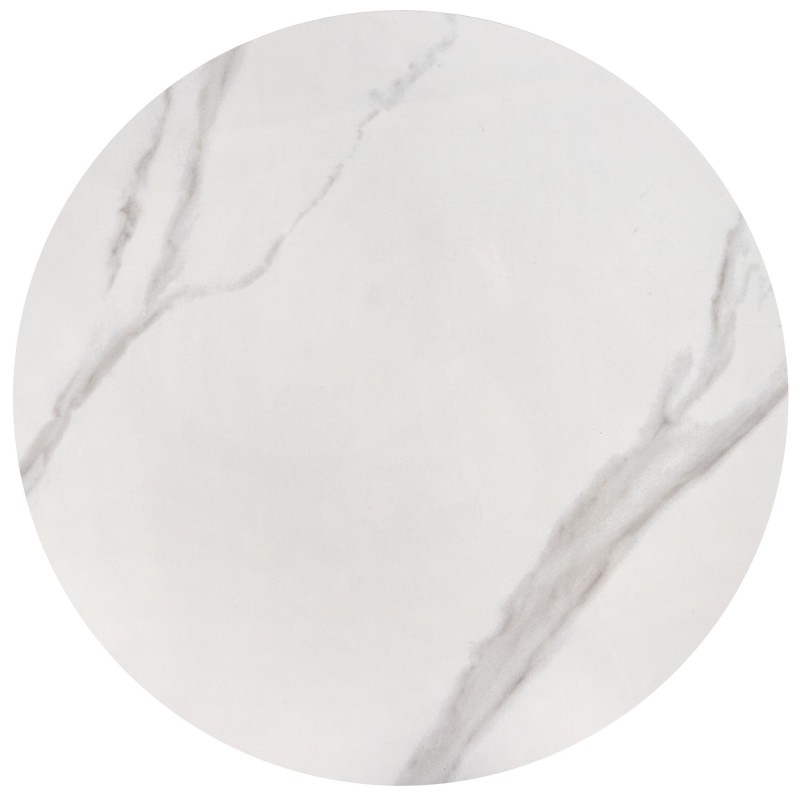 OSARIO zestaw 2 ław biały marmur / biały (2p 1szt)