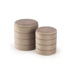 PACHO zestaw 2 puf, beżowy (1p 1set)