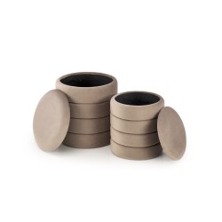 PACHO zestaw 2 puf, beżowy (1p 1set)