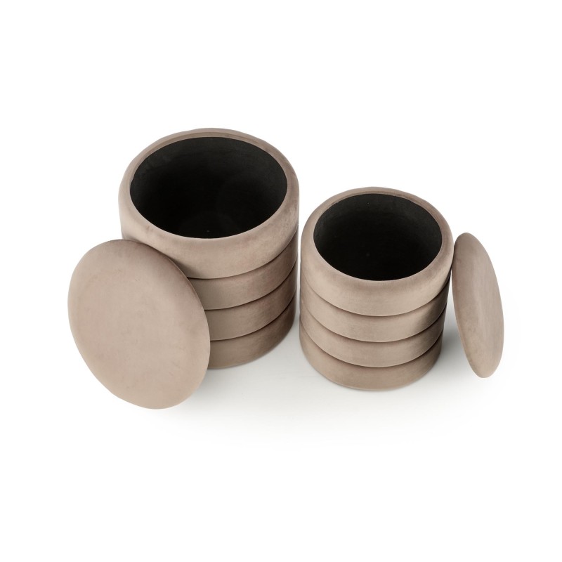 PACHO zestaw 2 puf, beżowy (1p 1set)