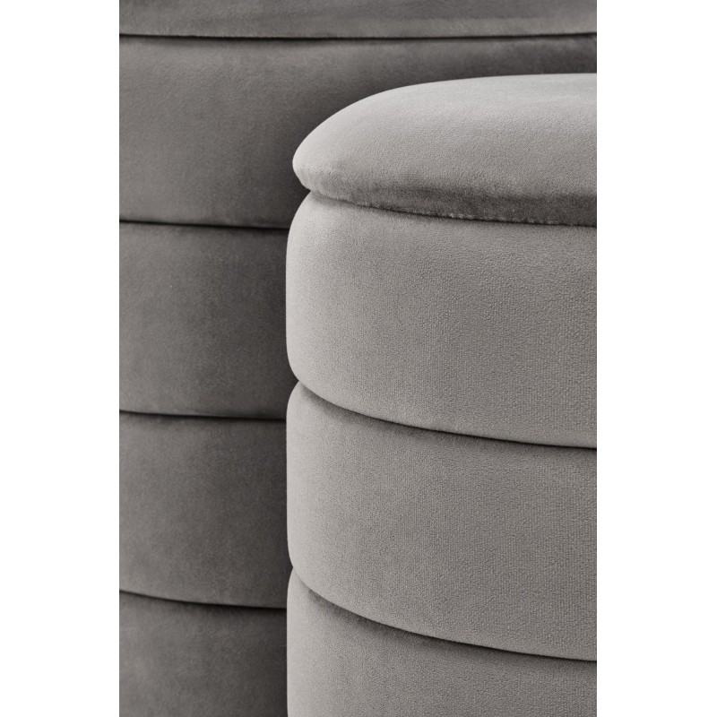 PACHO zestaw 2 puf, popielaty (1p 1set)