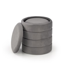 PACHO zestaw 2 puf, popielaty (1p 1set)