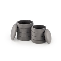 PACHO zestaw 2 puf, popielaty (1p 1set)