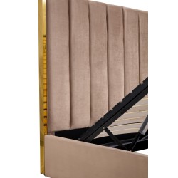 PALAZZO łóżko 160, beżowy / złoty (3p 1szt)