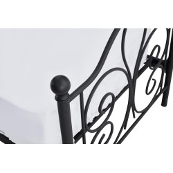 PANAMA 120 cm łóżko metalowe czarny (2p 1szt)