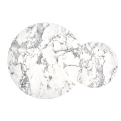 PAOLA zestaw 2 ław, marmur / złoty (1p 1szt)