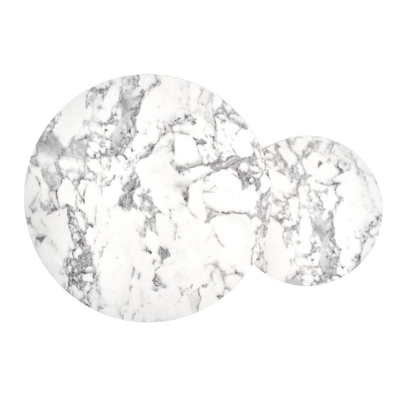 PAOLA zestaw 2 ław, marmur / złoty (1p 1szt)