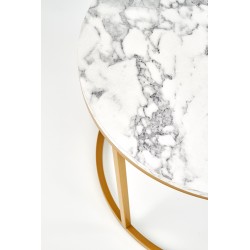 PAOLA zestaw 2 ław, marmur / złoty (1p 1szt)