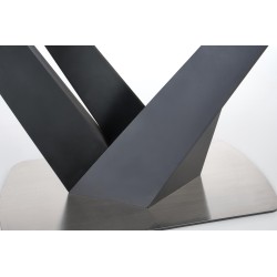 PATRIZIO stół rozkładany blat - ciemny popiel, noga - czarny (2p 1szt)