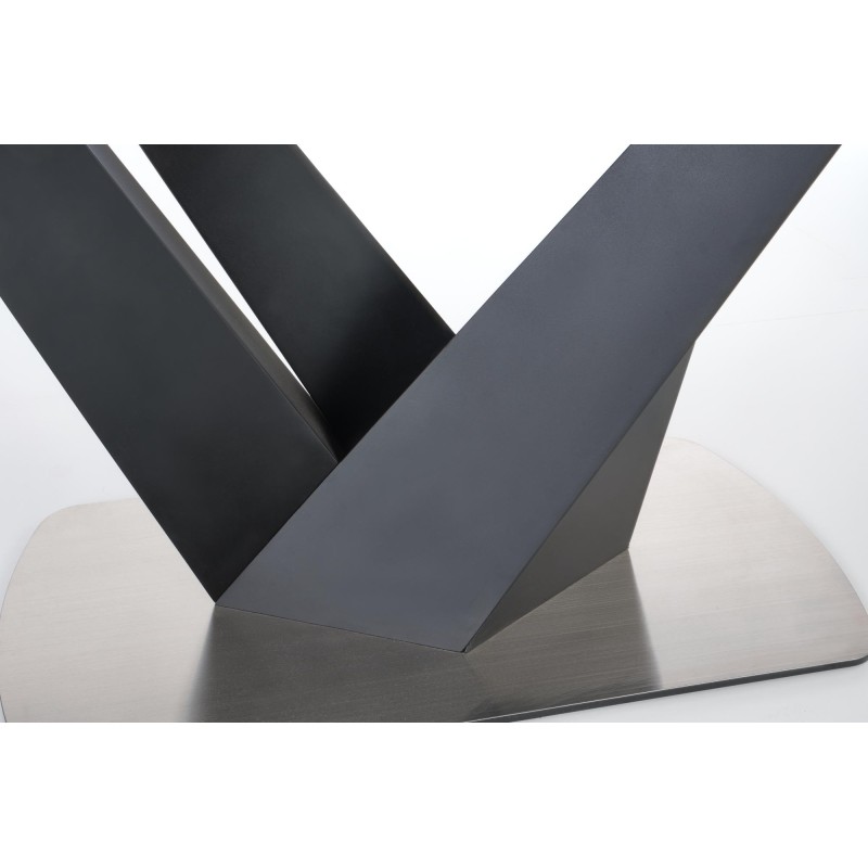 PATRIZIO stół rozkładany blat - ciemny popiel, noga - czarny (2p 1szt)